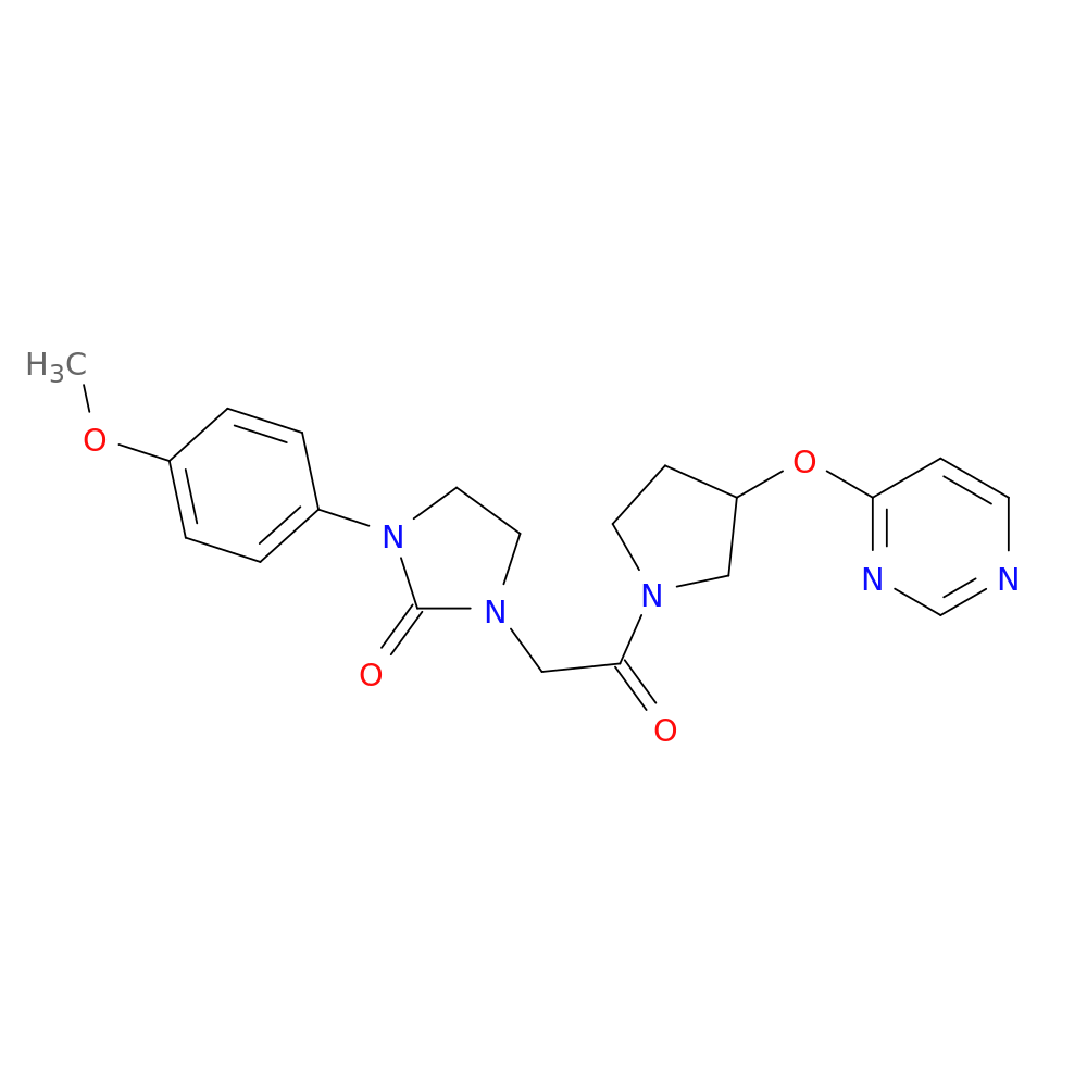 1-(4-methoxyphenyl)-3-{2-oxo-2-[3-(pyrimidin-4-yloxy)pyrrolidin-1-yl]ethyl}imidazolidin-2-one