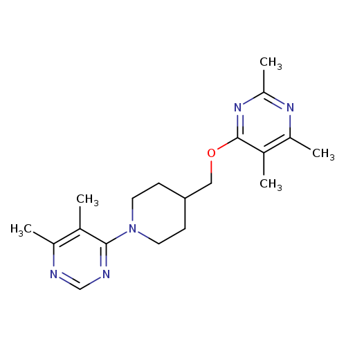4-{[1-(5,6-dimethylpyrimidin-4-yl)piperidin-4-yl]methoxy}-2,5,6-trimethylpyrimidine