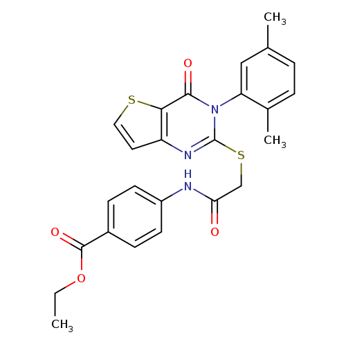 ethyl 4-(2-{[3-(2,5-dimethylphenyl)-4-oxo-3H,4H-thieno[3,2-d]pyrimidin-2-yl]sulfanyl}acetamido)benzoate