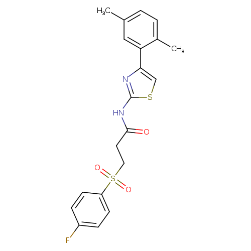 N-[4-(2,5-dimethylphenyl)-1,3-thiazol-2-yl]-3-(4-fluorobenzenesulfonyl)propanamide