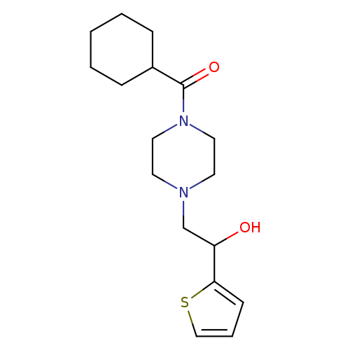 2-(4-cyclohexanecarbonylpiperazin-1-yl)-1-(thiophen-2-yl)ethan-1-ol