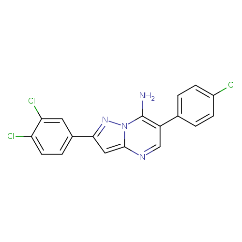 6-(4-chlorophenyl)-2-(3,4-dichlorophenyl)pyrazolo[1,5-a]pyrimidin-7-amine