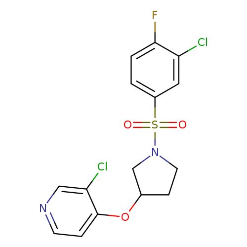 3-chloro-4-{[1-(3-chloro-4-fluorobenzenesulfonyl)pyrrolidin-3-yl]oxy}pyridine
