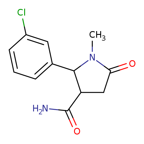 2-(3-chlorophenyl)-1-methyl-5-oxopyrrolidine-3-carboxamide