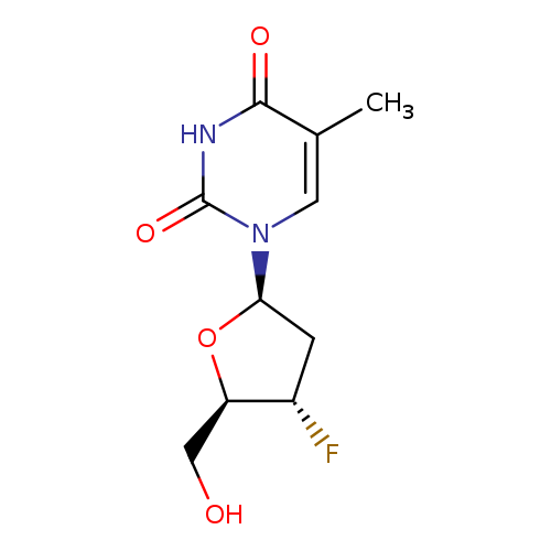 1-((2R,4S,5R)-4-Fluoro-5-(hydroxymethyl)tetrahydrofuran-2-yl)-5-methylpyrimidine-2,4(1H,3H)-dione