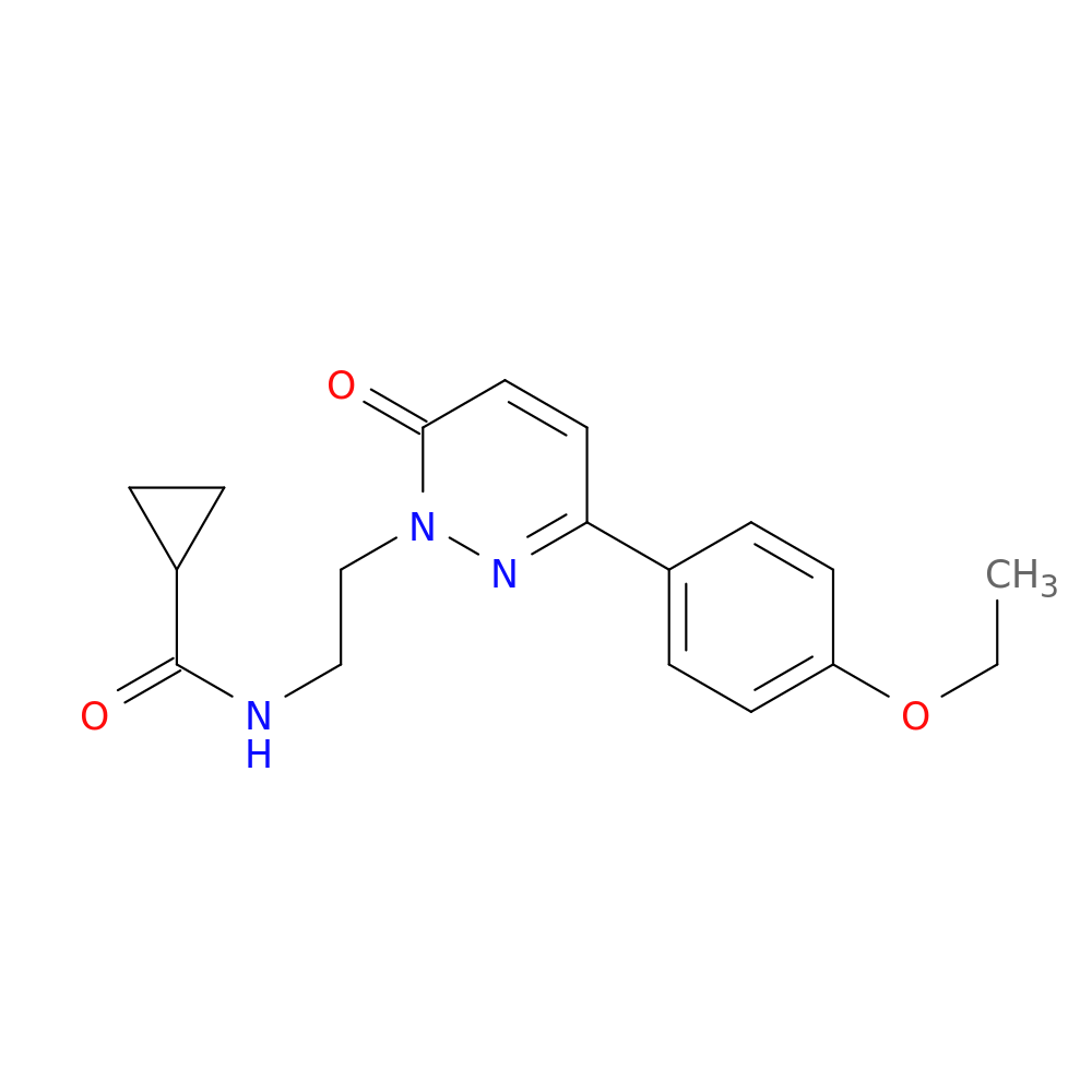 N-{2-[3-(4-ethoxyphenyl)-6-oxo-1,6-dihydropyridazin-1-yl]ethyl}cyclopropanecarboxamide
