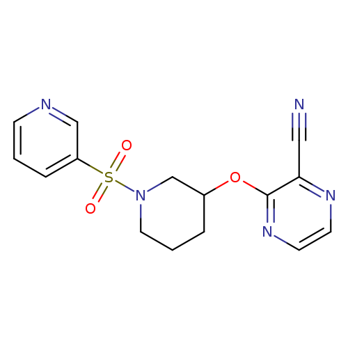 3-{[1-(pyridine-3-sulfonyl)piperidin-3-yl]oxy}pyrazine-2-carbonitrile