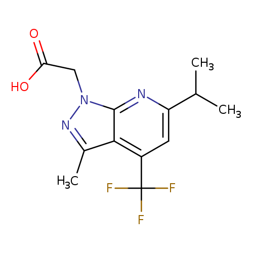 2-(6-Isopropyl-3-methyl-4-(trifluoromethyl)-1H-pyrazolo[3,4-b]pyridin-1-yl)acetic acid