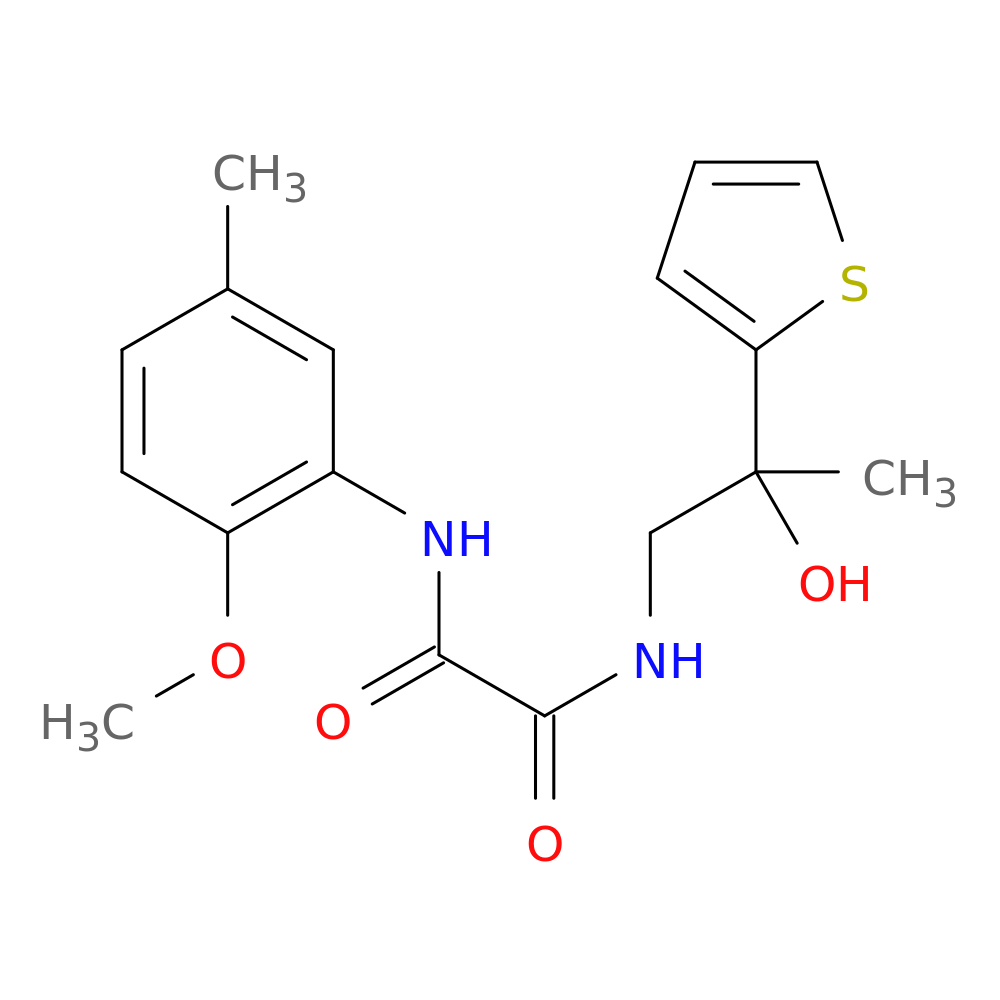 N-[2-hydroxy-2-(thiophen-2-yl)propyl]-N'-(2-methoxy-5-methylphenyl)ethanediamide