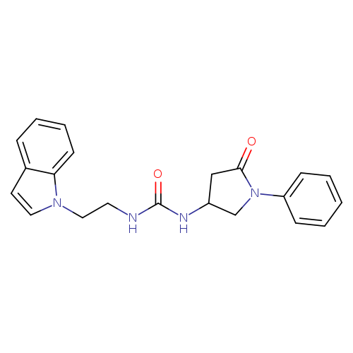 1-[2-(1H-indol-1-yl)ethyl]-3-(5-oxo-1-phenylpyrrolidin-3-yl)urea
