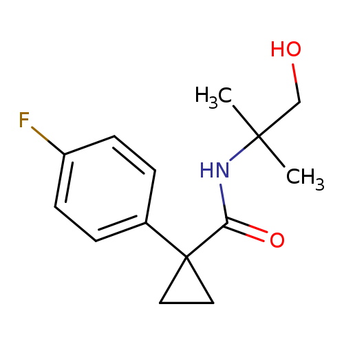 1-(4-fluorophenyl)-N-(1-hydroxy-2-methylpropan-2-yl)cyclopropane-1-carboxamide