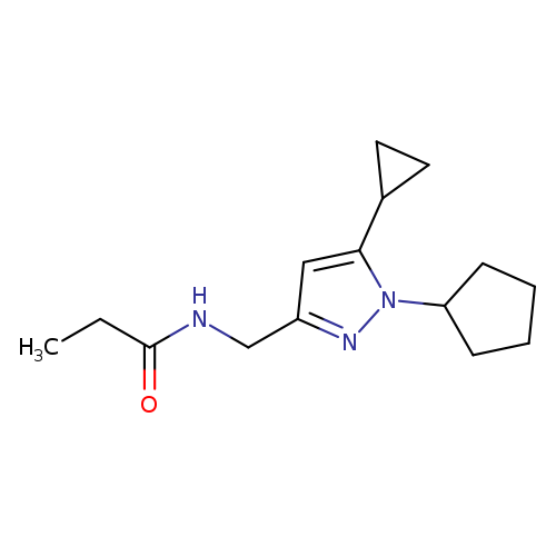 N-[(1-cyclopentyl-5-cyclopropyl-1H-pyrazol-3-yl)methyl]propanamide