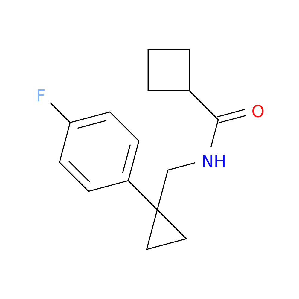 N-{[1-(4-fluorophenyl)cyclopropyl]methyl}cyclobutanecarboxamide
