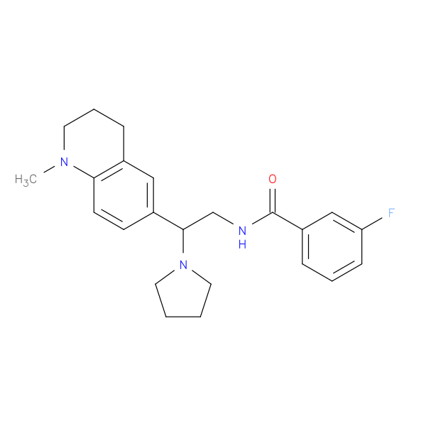 3-fluoro-N-[2-(1-methyl-1,2,3,4-tetrahydroquinolin-6-yl)-2-(pyrrolidin-1-yl)ethyl]benzamide