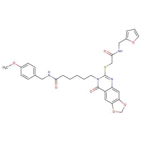6-{6-[({[(furan-2-yl)methyl]carbamoyl}methyl)sulfanyl]-8-oxo-2H,7H,8H-[1,3]dioxolo[4,5-g]quinazolin-7-yl}-N-[(4-methoxyphenyl)methyl]hexanamide