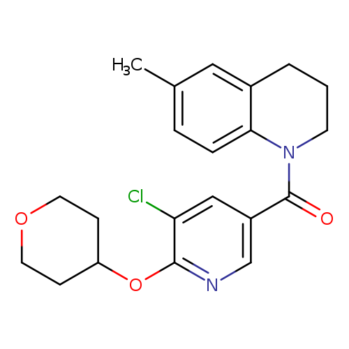 1-[5-chloro-6-(oxan-4-yloxy)pyridine-3-carbonyl]-6-methyl-1,2,3,4-tetrahydroquinoline