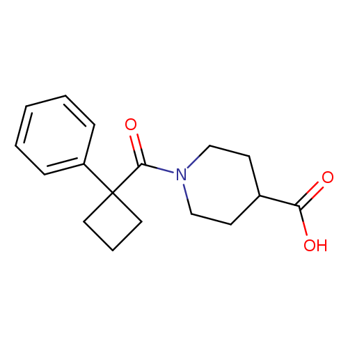 1-(1-phenylcyclobutanecarbonyl)piperidine-4-carboxylic acid