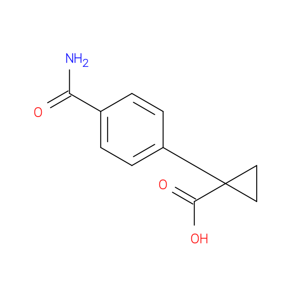 1-(4-carbamoylphenyl)cyclopropane-1-carboxylic acid