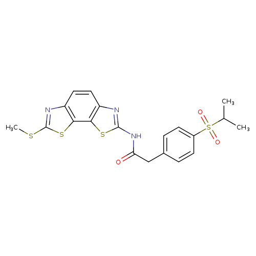 N-[11-(methylsulfanyl)-3,12-dithia-5,10-diazatricyclo[7.3.0.0^{2,6}]dodeca-1(9),2(6),4,7,10-pentaen-4-yl]-2-[4-(propane-2-sulfonyl)phenyl]acetamide
