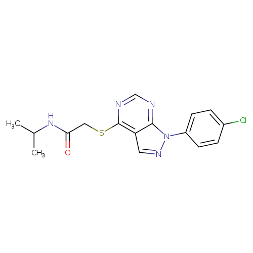 2-{[1-(4-chlorophenyl)-1H-pyrazolo[3,4-d]pyrimidin-4-yl]sulfanyl}-N-(propan-2-yl)acetamide