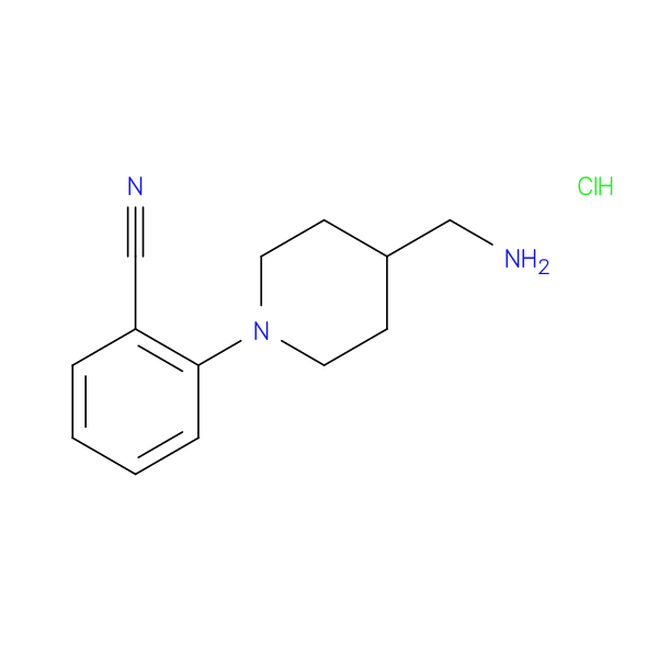 2-[4-(aminomethyl)piperidin-1-yl]benzonitrile hydrochloride