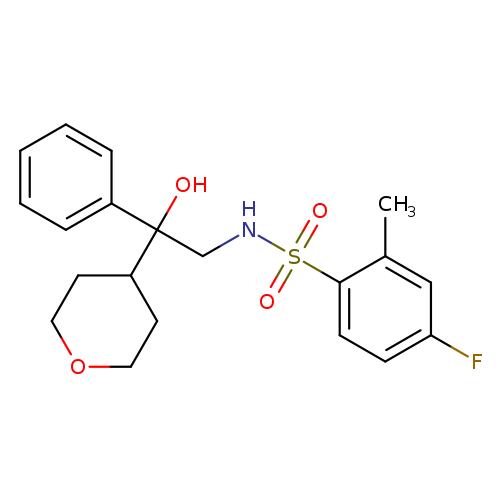 4-fluoro-N-[2-hydroxy-2-(oxan-4-yl)-2-phenylethyl]-2-methylbenzene-1-sulfonamide