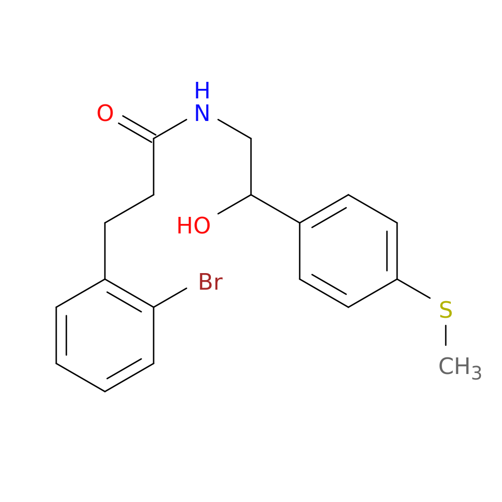 3-(2-bromophenyl)-N-{2-hydroxy-2-[4-(methylsulfanyl)phenyl]ethyl}propanamide