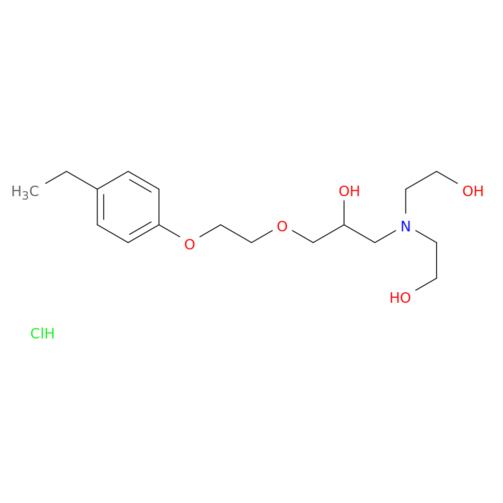 2-({3-[2-(4-ethylphenoxy)ethoxy]-2-hydroxypropyl}(2-hydroxyethyl)amino)ethan-1-ol hydrochloride