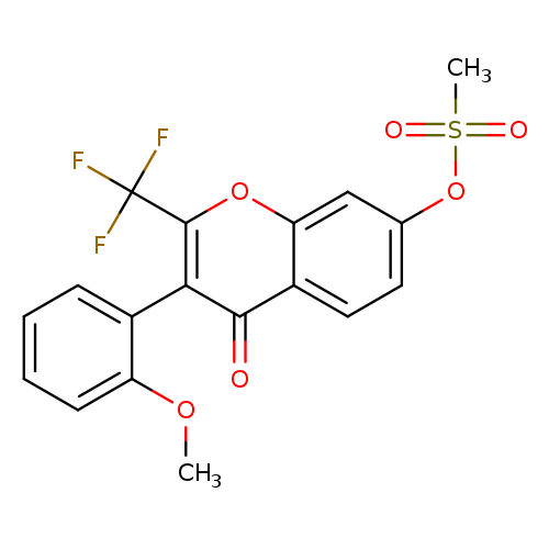 3-(2-methoxyphenyl)-4-oxo-2-(trifluoromethyl)-4H-chromen-7-yl methanesulfonate