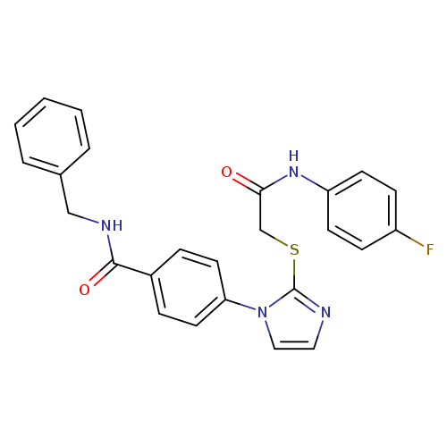 N-benzyl-4-[2-({[(4-fluorophenyl)carbamoyl]methyl}sulfanyl)-1H-imidazol-1-yl]benzamide