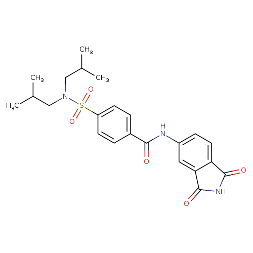 4-[bis(2-methylpropyl)sulfamoyl]-N-(1,3-dioxo-2,3-dihydro-1H-isoindol-5-yl)benzamide