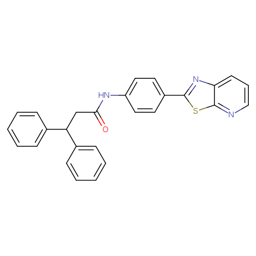 3,3-diphenyl-N-(4-{[1,3]thiazolo[5,4-b]pyridin-2-yl}phenyl)propanamide