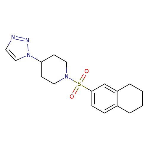1-(5,6,7,8-tetrahydronaphthalene-2-sulfonyl)-4-(1H-1,2,3-triazol-1-yl)piperidine