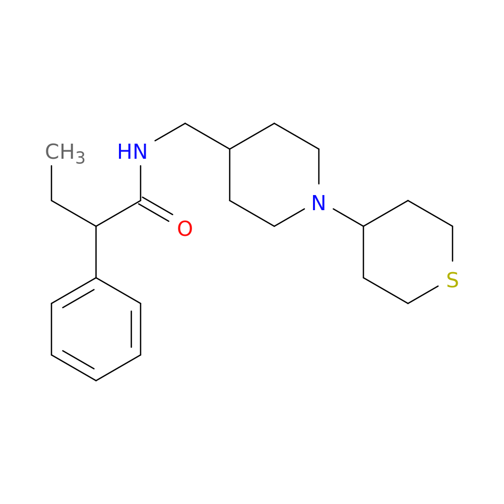 2-phenyl-N-{[1-(thian-4-yl)piperidin-4-yl]methyl}butanamide