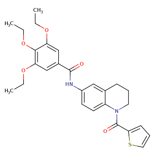 3,4,5-triethoxy-N-[1-(thiophene-2-carbonyl)-1,2,3,4-tetrahydroquinolin-6-yl]benzamide