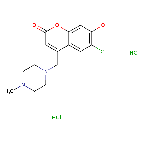 6-chloro-7-hydroxy-4-[(4-methylpiperazin-1-yl)methyl]-2H-chromen-2-one dihydrochloride