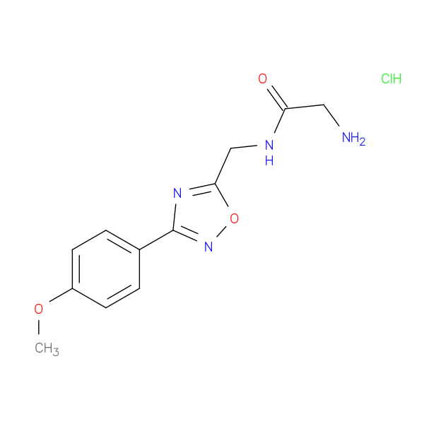 2-Amino-N-((3-(4-methoxyphenyl)-1,2,4-oxadiazol-5-yl)methyl)acetamide hydrochloride