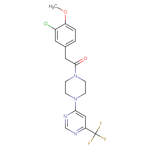 2-(3-chloro-4-methoxyphenyl)-1-{4-[6-(trifluoromethyl)pyrimidin-4-yl]piperazin-1-yl}ethan-1-one