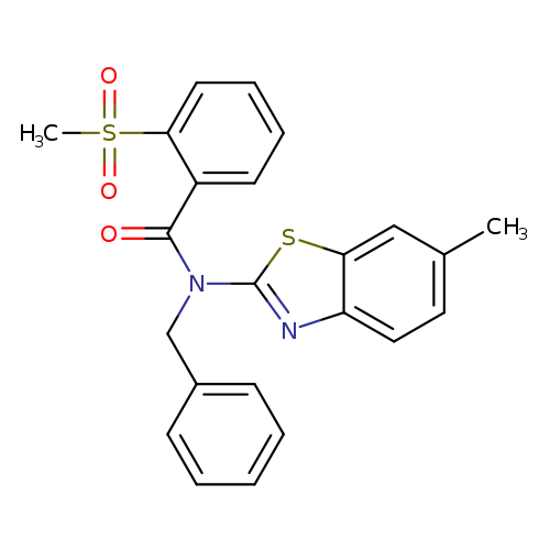 N-benzyl-2-methanesulfonyl-N-(6-methyl-1,3-benzothiazol-2-yl)benzamide