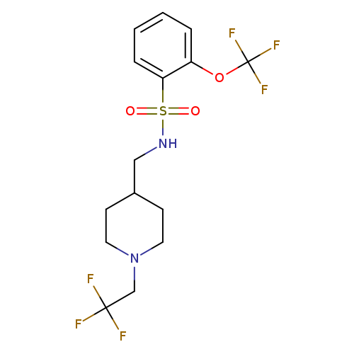 N-{[1-(2,2,2-trifluoroethyl)piperidin-4-yl]methyl}-2-(trifluoromethoxy)benzene-1-sulfonamide