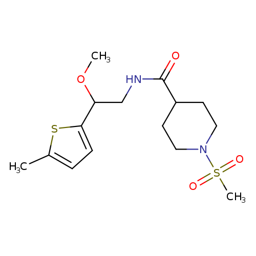 1-methanesulfonyl-N-[2-methoxy-2-(5-methylthiophen-2-yl)ethyl]piperidine-4-carboxamide