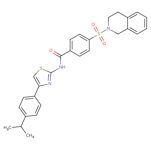 N-{4-[4-(propan-2-yl)phenyl]-1,3-thiazol-2-yl}-4-(1,2,3,4-tetrahydroisoquinoline-2-sulfonyl)benzamide