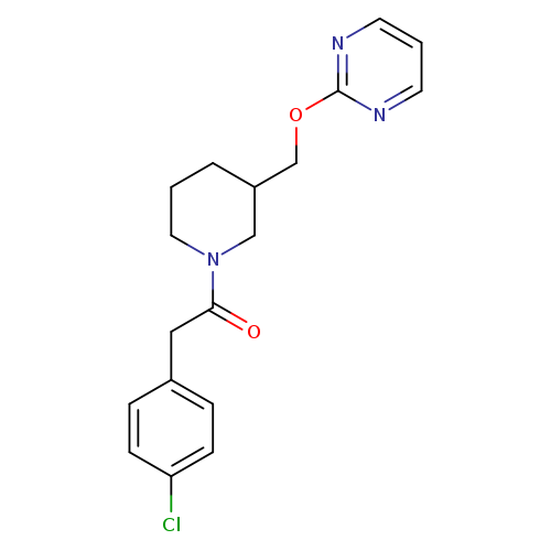 2-(4-chlorophenyl)-1-{3-[(pyrimidin-2-yloxy)methyl]piperidin-1-yl}ethan-1-one
