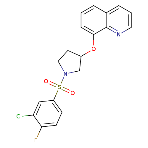 8-{[1-(3-chloro-4-fluorobenzenesulfonyl)pyrrolidin-3-yl]oxy}quinoline