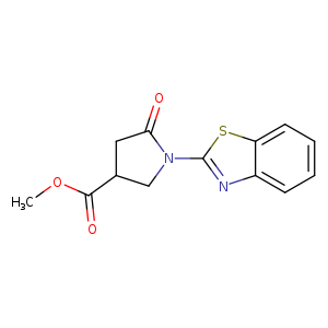 Methyl 1-(1,3-benzothiazol-2-yl)-5-oxopyrrolidine-3-carboxylate