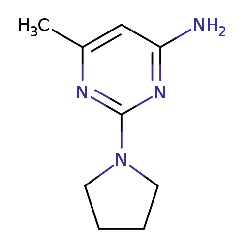 4-Pyrimidinamine, 6-methyl-2-(1-pyrrolidinyl)-