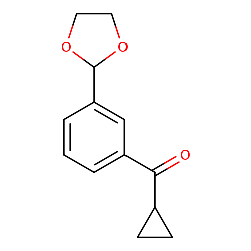 Cyclopropyl 3-(1,3-dioxolan-2-yl)phenyl ketone