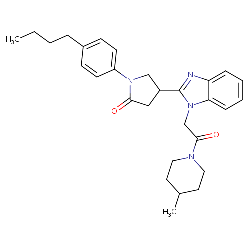 1-(4-butylphenyl)-4-{1-[2-(4-methylpiperidin-1-yl)-2-oxoethyl]-1H-1,3-benzodiazol-2-yl}pyrrolidin-2-one
