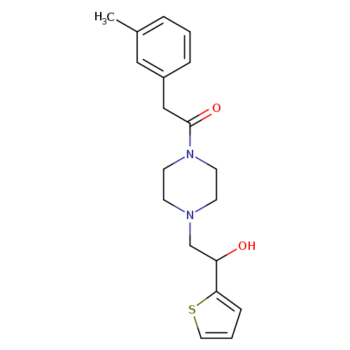 1-{4-[2-hydroxy-2-(thiophen-2-yl)ethyl]piperazin-1-yl}-2-(3-methylphenyl)ethan-1-one