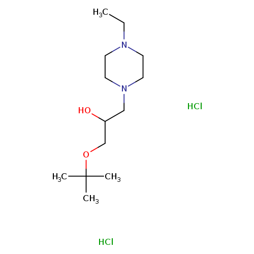 1-(tert-butoxy)-3-(4-ethylpiperazin-1-yl)propan-2-ol dihydrochloride